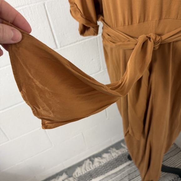 Curvy Girl by Ashley Stewart Maxi Shirt Dress Ruched Relaxed Office Eclectic 2X - Picture 9 of 14